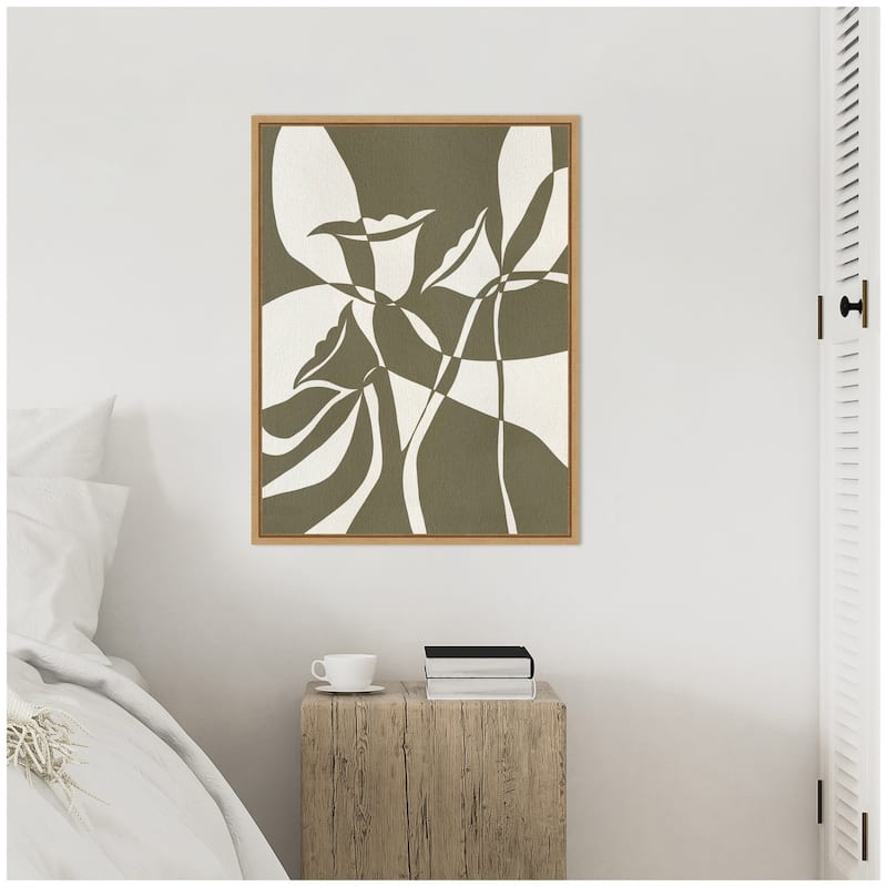 Kate and Laurel Sylvie Boundby Beauty 4 Framed Canvas by Shatha Al Dafai