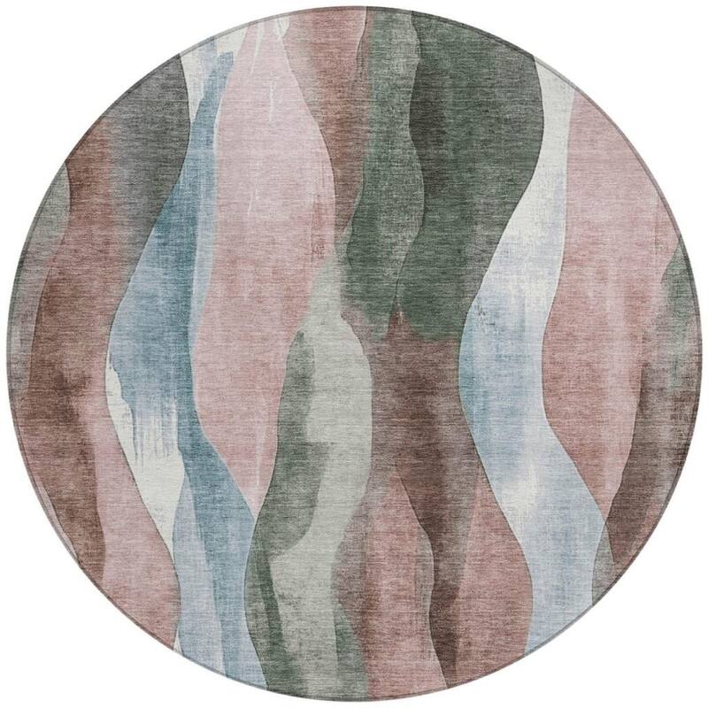 HomeRoots Abstract Transitional Rectangle Outdoor Rug