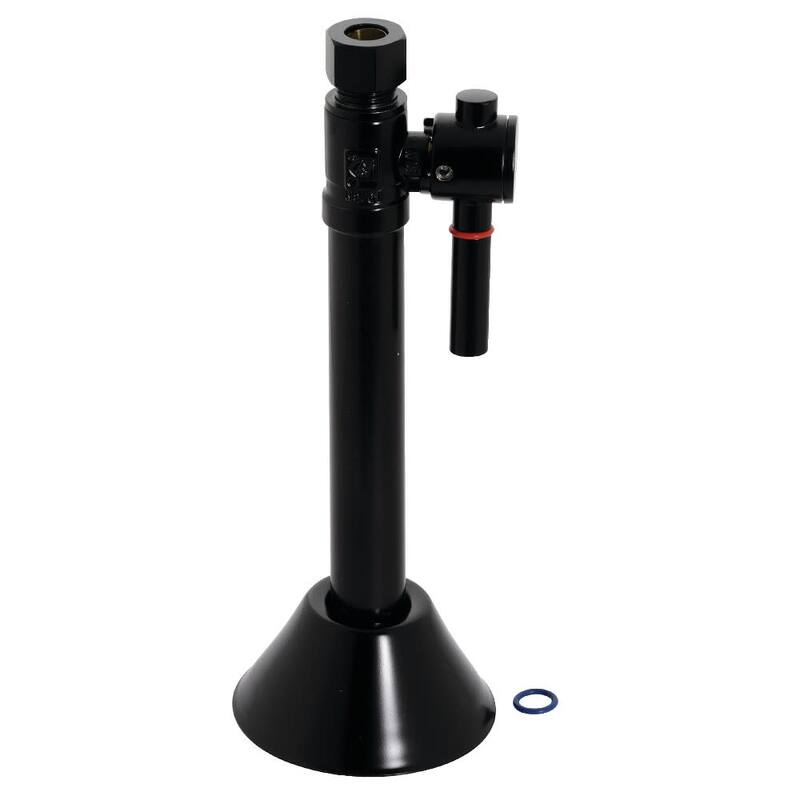 Kingston Brass Vintage Comp Straight Shut-Off Valve with 5" Extension - Matte Black