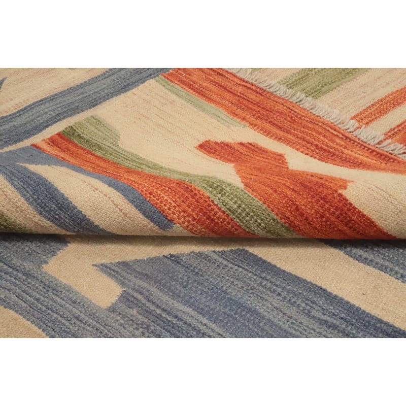 Hand Woven Southwestern Wool Multi-Colored Geometric Area Rug - 13' 2'' X 9' 9''
