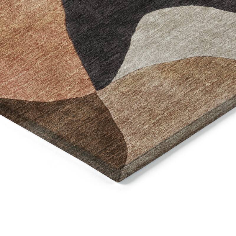 Machine Washable Indoor/Outdoor Modern Century Chantille Rug