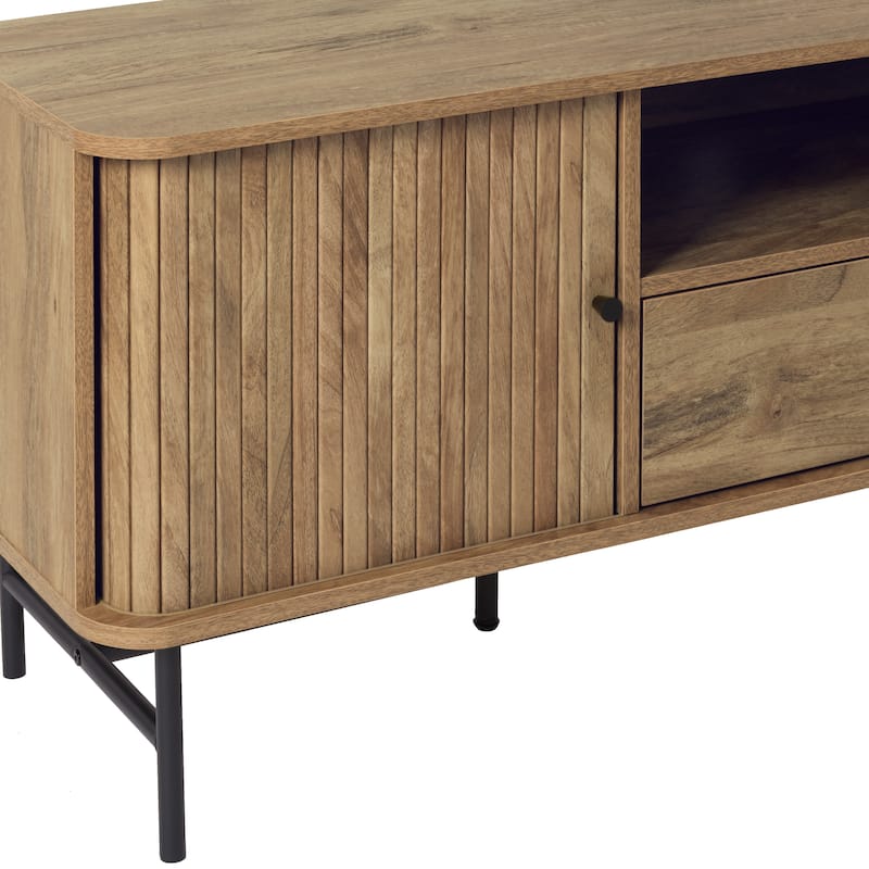 Hikari TV Stand with Slide Doors and Drawer for TVs up to 75" - 59" in width