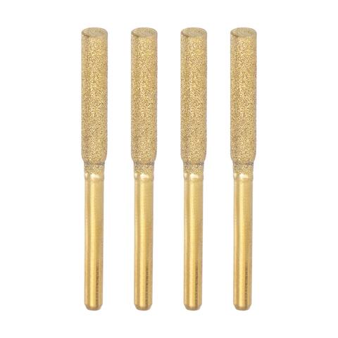 4pcs Diamond Chainsaw Sharpener Bits 5/32" 4mm Electric Chain Saw Grinder
