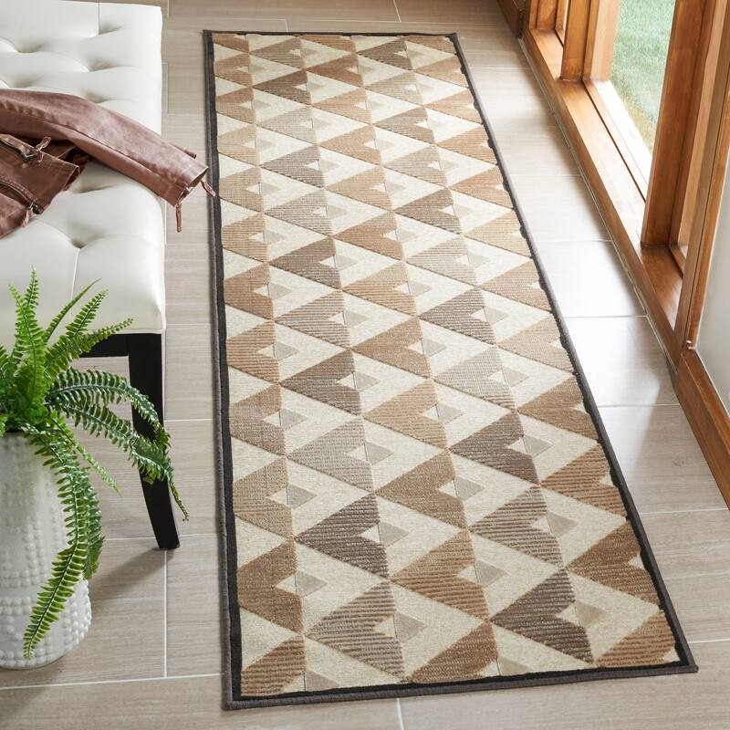 SAFAVIEH Paradise Smadar Modern Viscose Rug - 2'2" x 8' Runner - Soft Anthracite/Cream - Runner