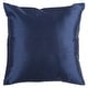 preview thumbnail 12 of 15, Artistic Weavers Decorative Chic 18-inch Square Solid Throw Pillow Cover with Poly Insert Navy