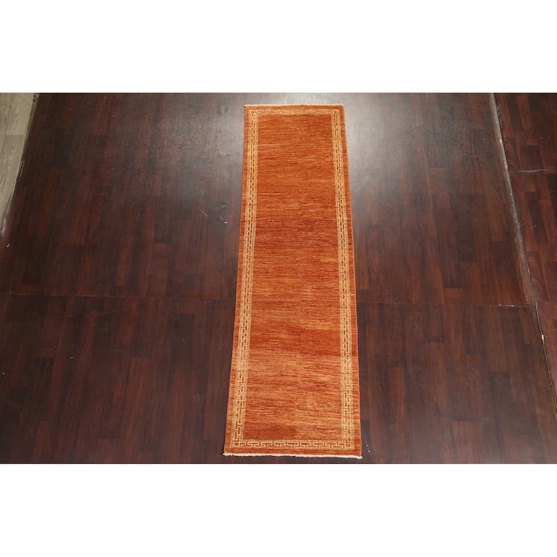 Gabbeh Kashkoli Staircase Runner Rug Hand-knotted Oriental Wool Carpet - 2'8" x 8'10"