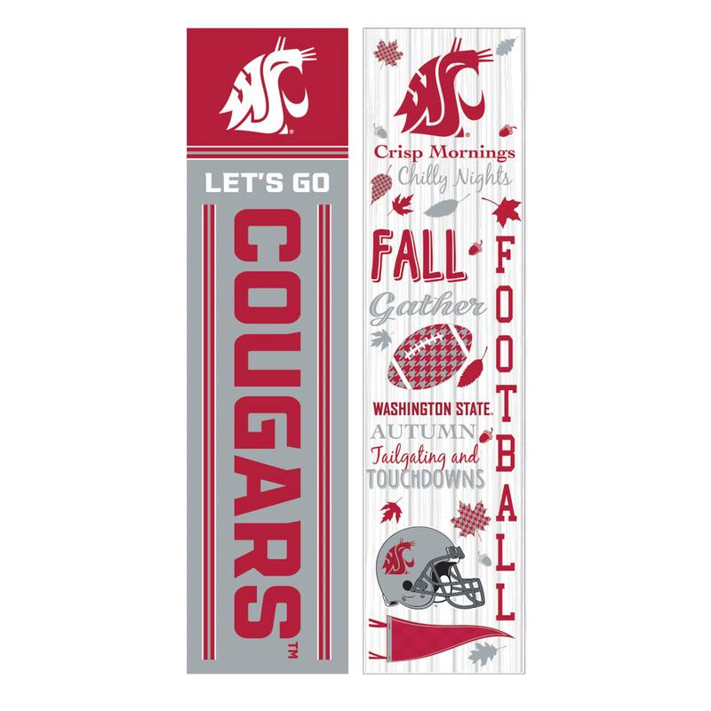 47" Double Sided Seasonal Porch Leaner, Washington State University - 47" x 11.25"