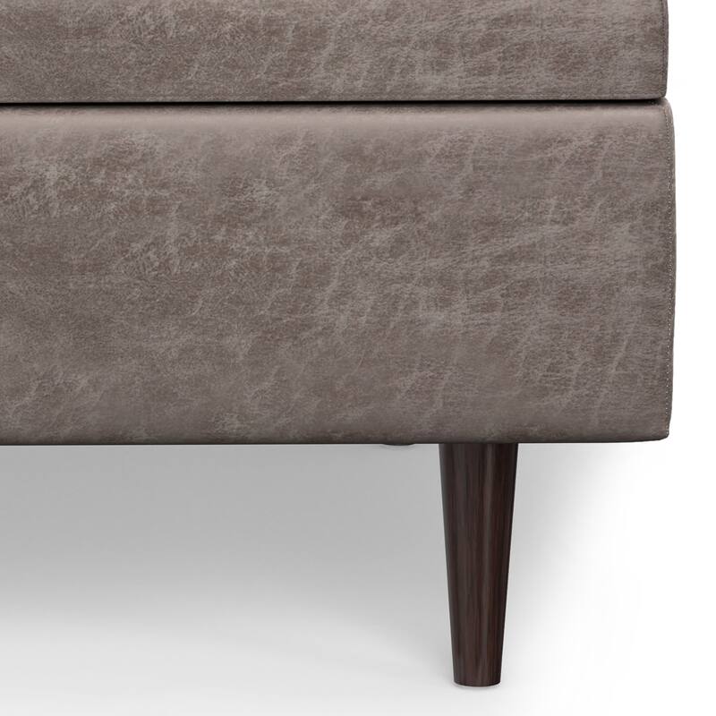 WYNDENHALL Blanchette Mid Century Modern Storage Ottoman