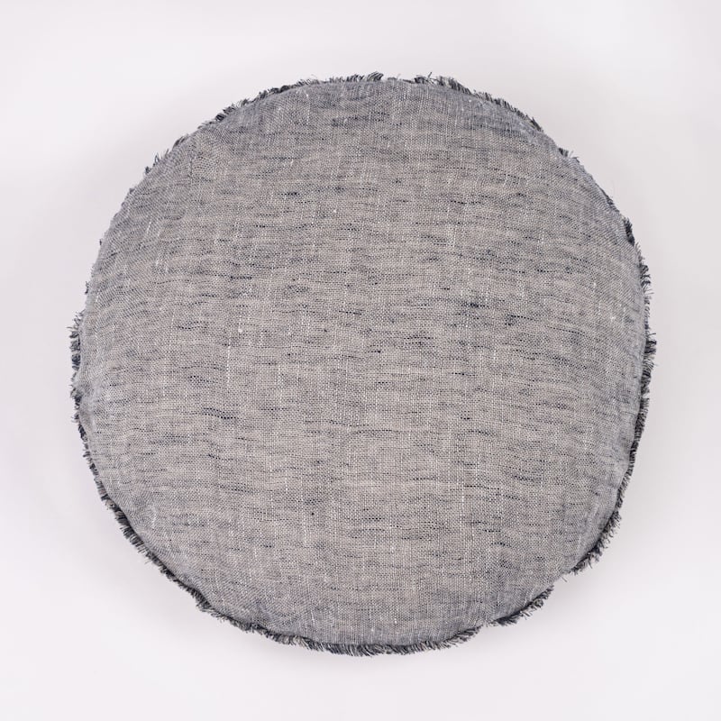 Kent, Indigo, Pillow, Round