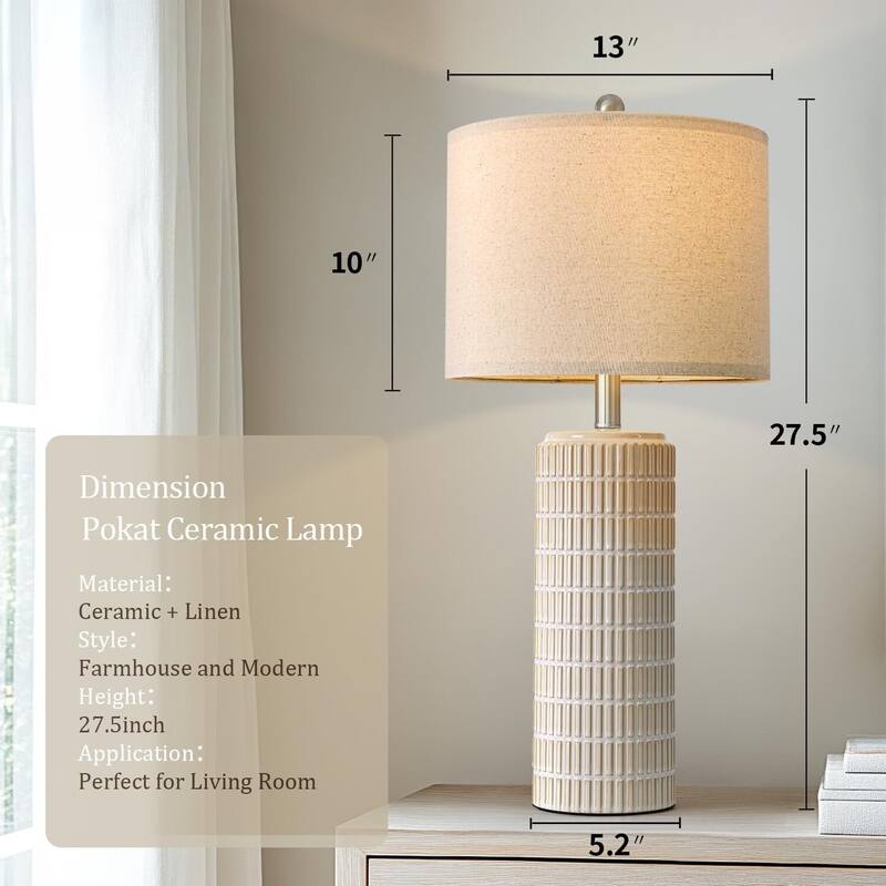 Tall Table Lamps for Living Room Set of 2