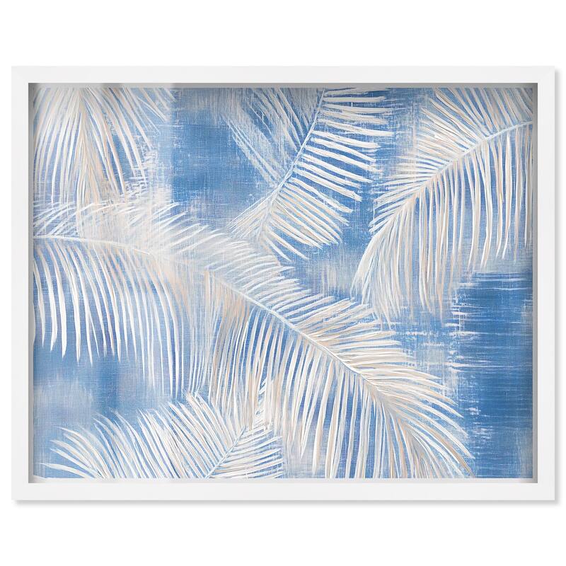 Sky Palm Silhouettes Shadowbox by Art Remedy - White - 45" x 36"