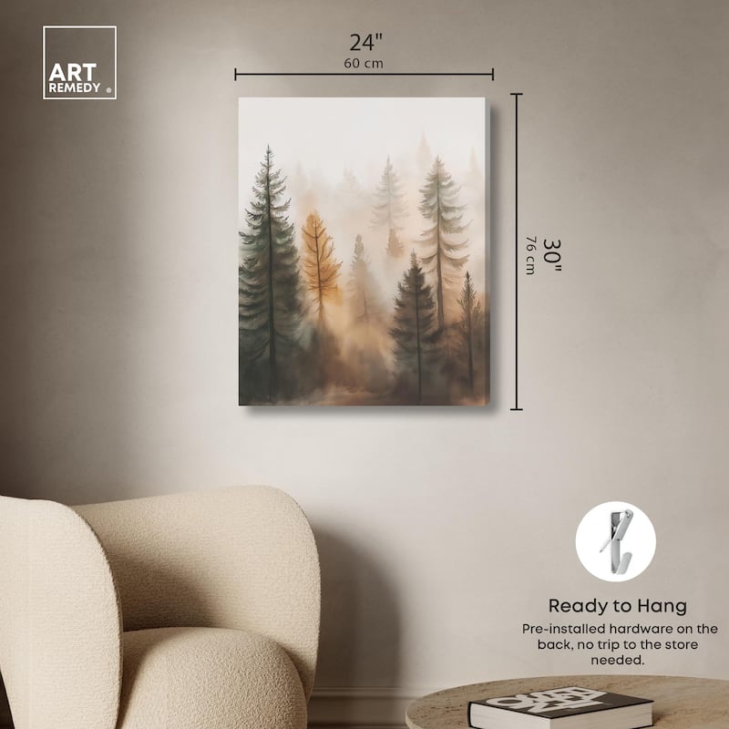 Misty Pines I Canvas by Art Remedy, Gallery Wrapped