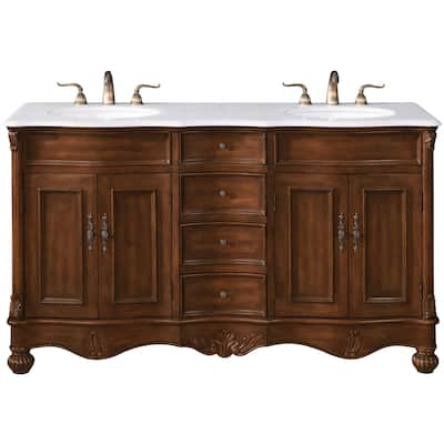 Elegant Lighting VF-1048-VW Windsor 60" Free Standing Double Basin