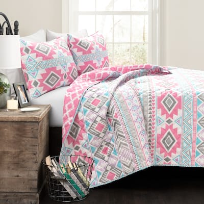 Lush Decor Stripe Malibu Reversible Oversized Quilt