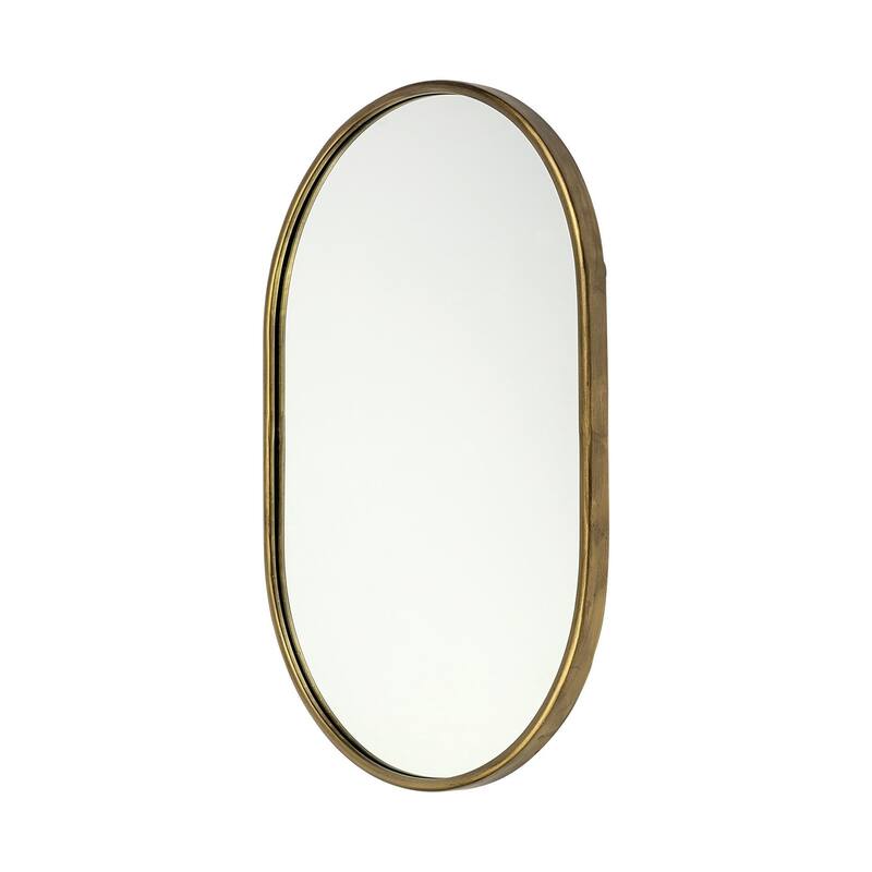 Sylvia Metal Frame Oval Mirror - 24" x 35" - Gold