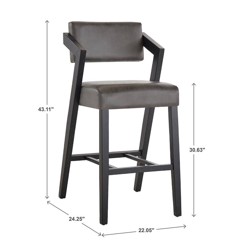Kalispell Wood Finish Counter & Bar Chair by iNSPIRE Q Modern
