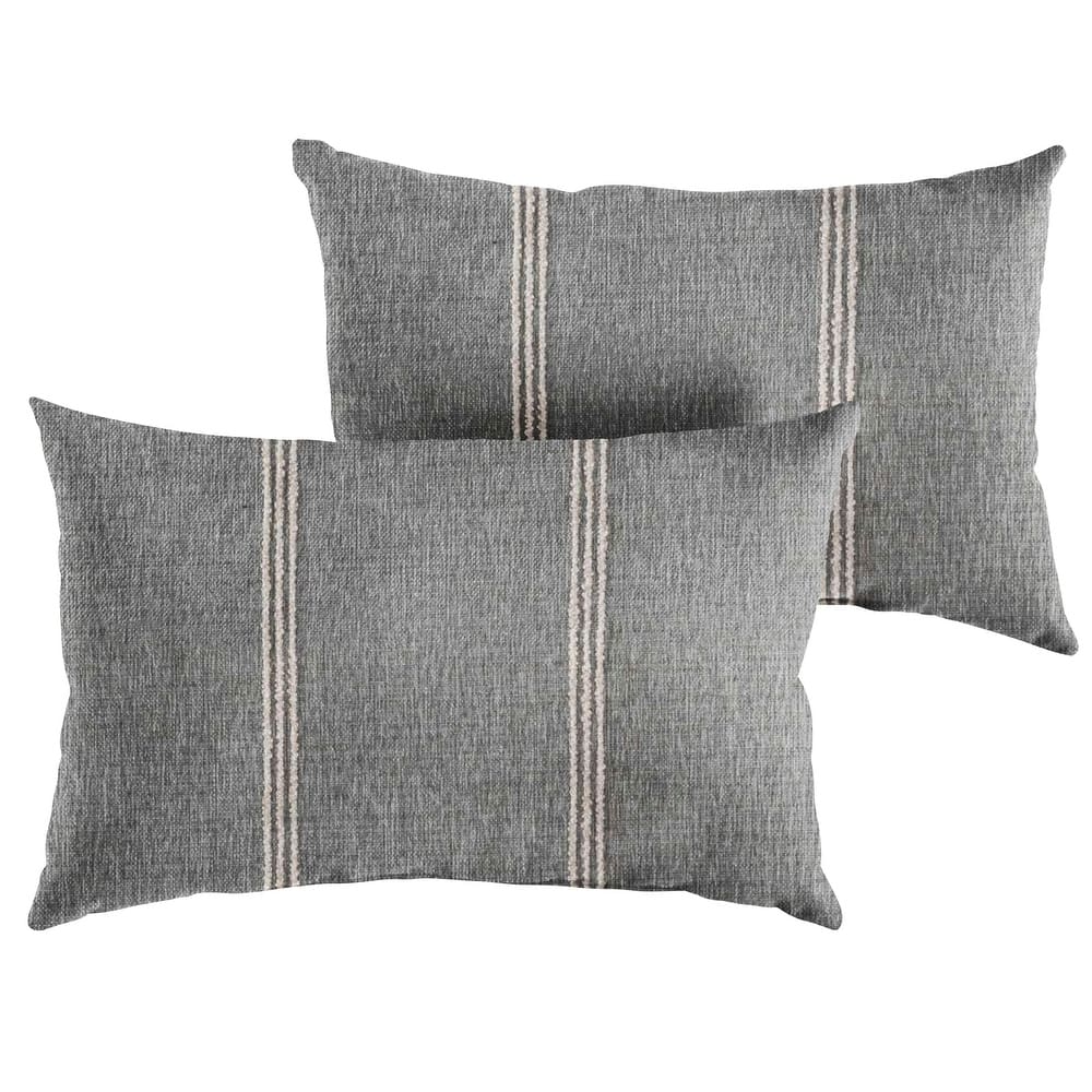 Sunbrella Textured Indoor/Outdoor Knife Edge Pillow (Set of 2)