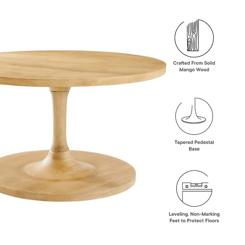 Lina 30" Round Wood Coffee Table