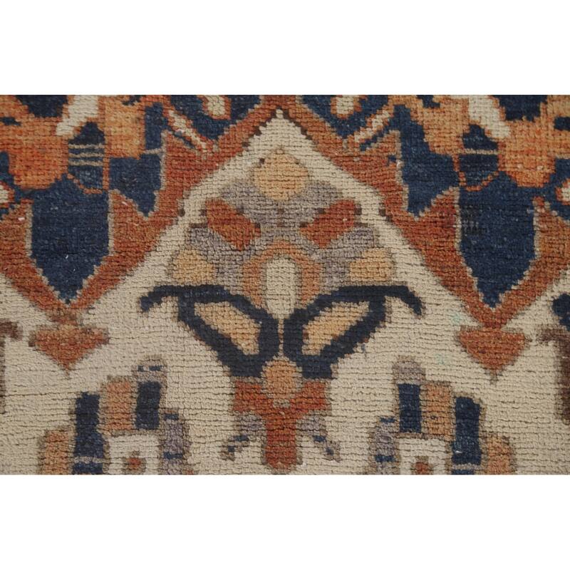 Orange Bakhtiari Persian Vintage Area Rug Handmade Wool Carpet - 7'0"x 10'4"