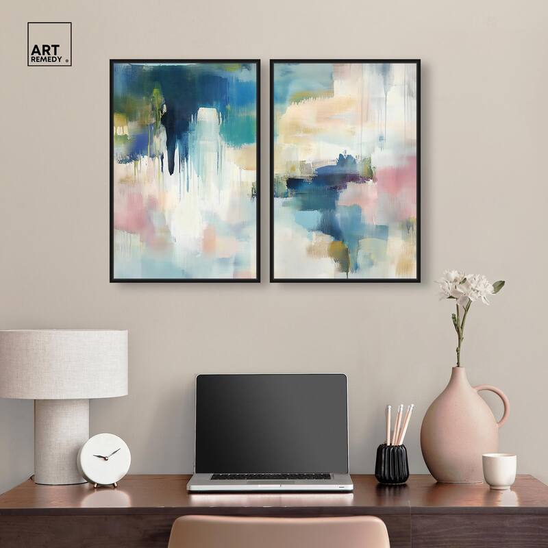 Pale Periwinkle II Canvas Set of 2 by Art Remedy
