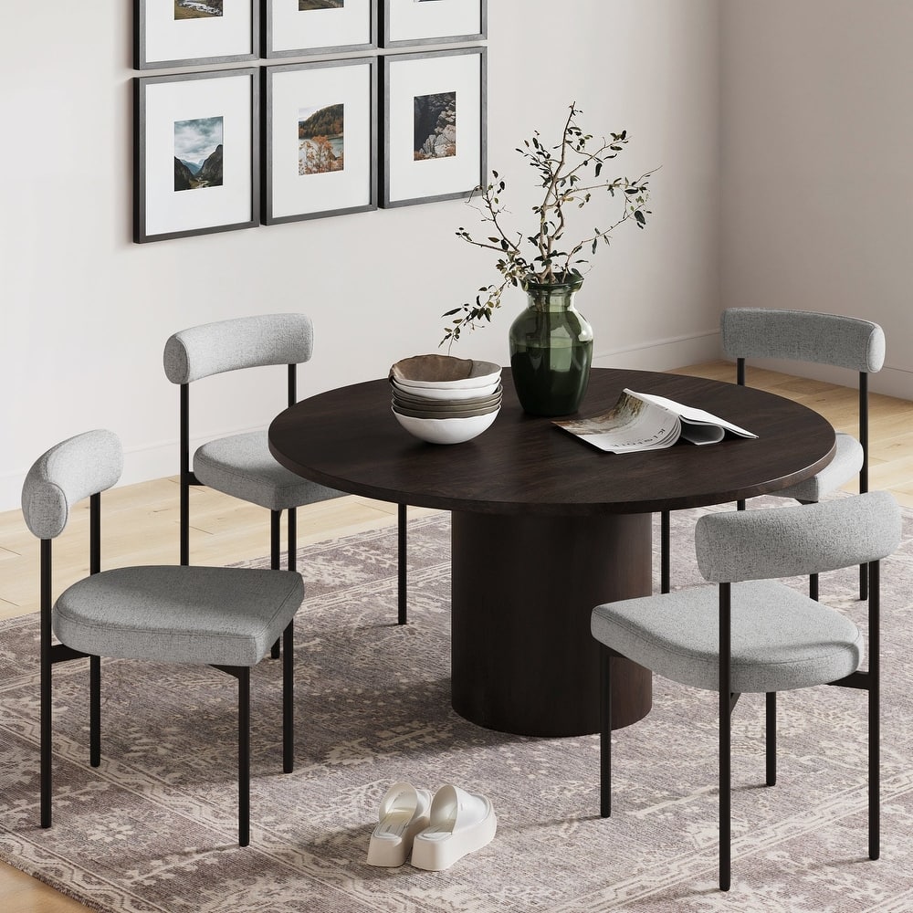 Nathan James Dahlia Counter Height Barstool or Dining Chair with Back and Upholstered Cushion