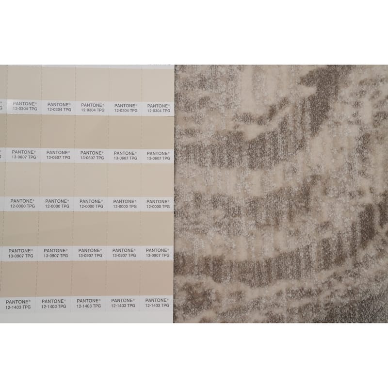 Machine Made Oriental Polyester Carpet Modern Abstract Beige & Ivories Modern Area Rug - 7' 5'' X 5' 2''
