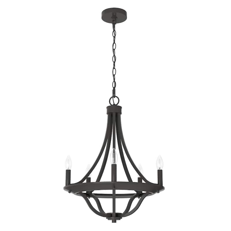 Hunter Perch Point Chandelier, Wheel, Candle, Dining Room, Entry, Modern Rustic, Industrial