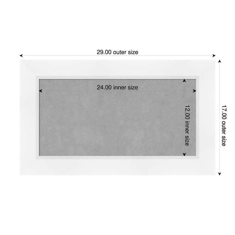 Amanti Art Sloped Black Framed - 29 x 17 in - Sloped White