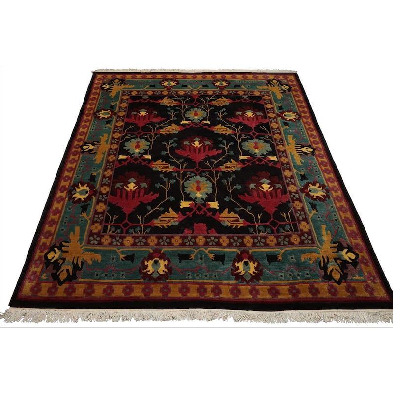 8'3''x10'10'' Hand Knotted Wool Charcoal Tibetan CraftsTufenkian Rug - 8' 3'' x 10' 10''