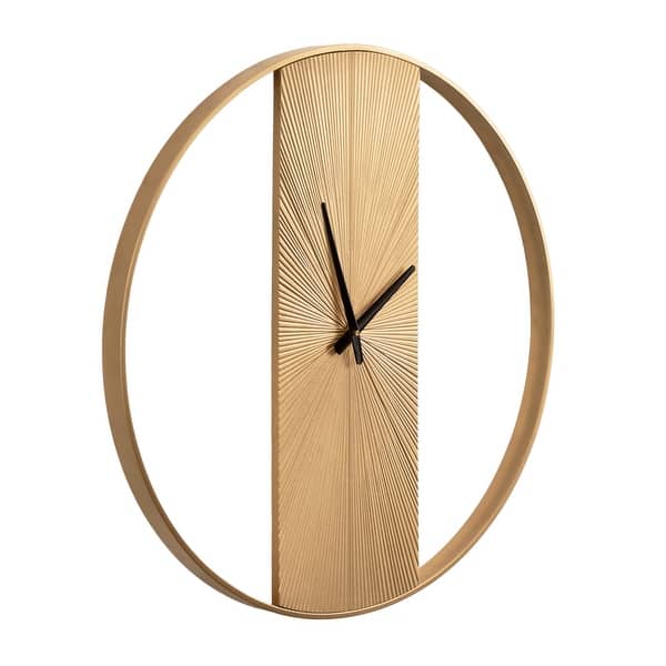 slide 2 of 21, Kate and Laurel Ladd Round Numberless Wall Clock 24" Diameter - Gold