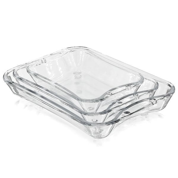 PRIMA Set/3 Rectangular Glass Oven Dishes - Bed Bath & Beyond - 42025491