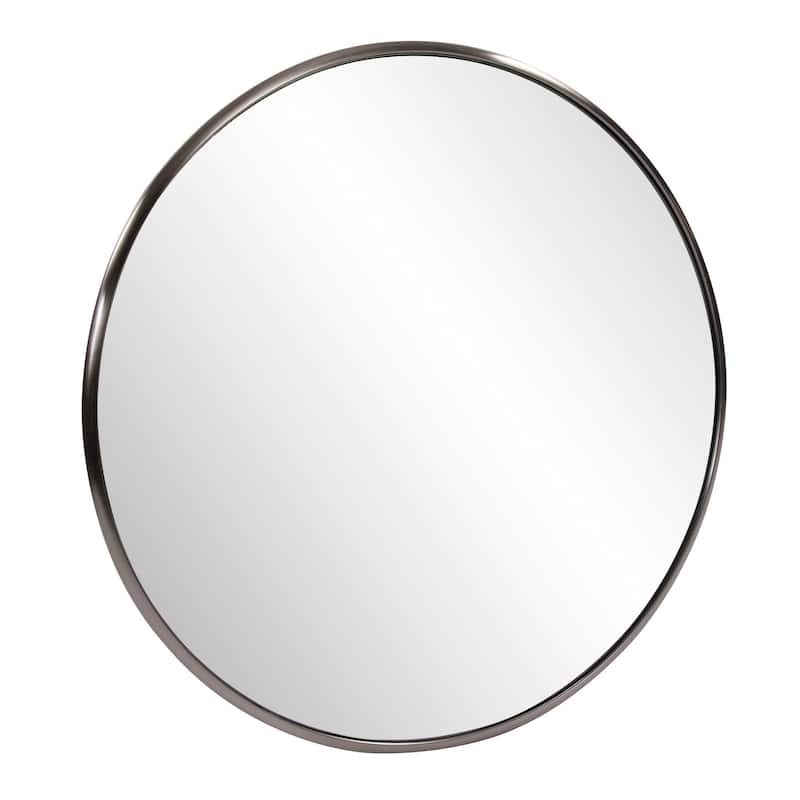 Allan Andrews Round Decorative Stainless Steel Framed Wall & Accent Mirror - 32"D