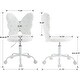 preview thumbnail 16 of 16, Cute Butterfly Back Kids Desk Chair, Adjustable Furry Swivel Chair for Study/Home/Bedroom/School
