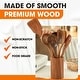 preview thumbnail 4 of 6, Cheer Collection 9 Piece Wooden Utensil Set with Holder and Spoon Rest