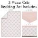 preview thumbnail 2 of 4, Sweet Jojo Designs Pink Bows Girl 3pc Nursery Crib Bedding Set Blush White Bow for Ballerina Ballet Dancer Princess Collection