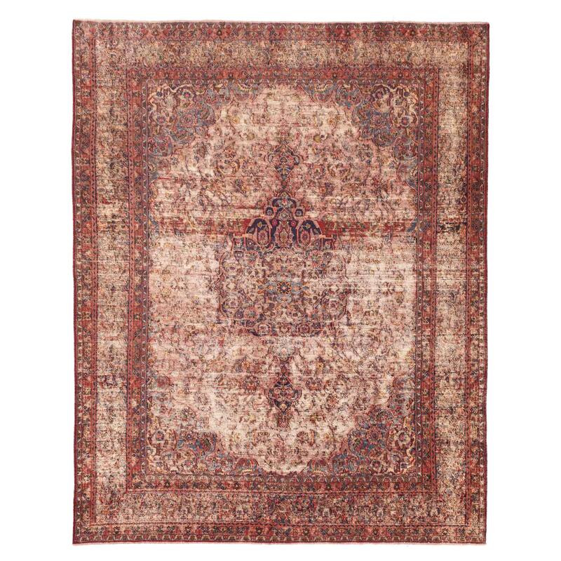 ECARPETGALLERY Hand-knotted Antalya Vintage Red Wool Rug - 9'8 x 12'3