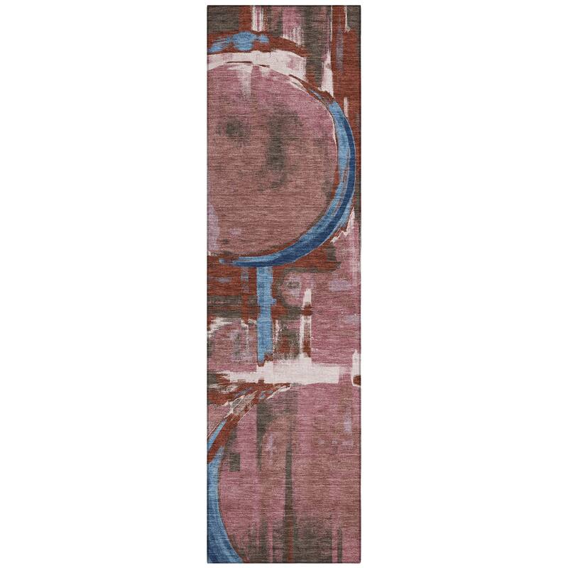 Machine Washable Indoor/ Outdoor Modern Erie Chantille Rug