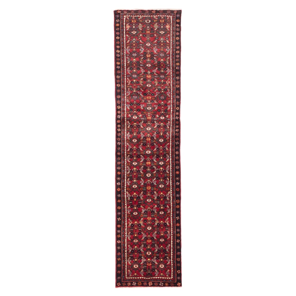 ECARPETGALLERY Hand-knotted Andelz Red Wool Rug - 2'2 x 9'9