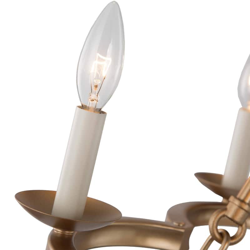 Mid-century Modern 6-light Wagon Wheel Classic Candle Kitchen Chandelier