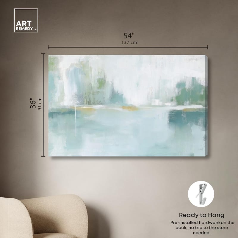 Mirrored Aqua Dream I Canvas by Art Remedy, Gallery Wrapped