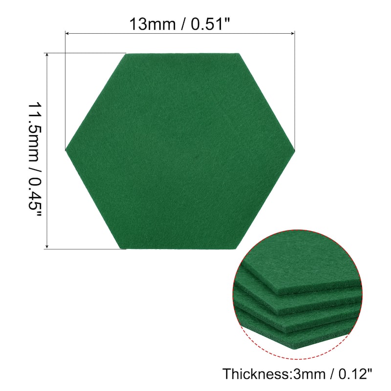 Felt Coasters, 4pcs Absorbent Pad Coaster for Drink Cup Pot Bowl Vase - Green
