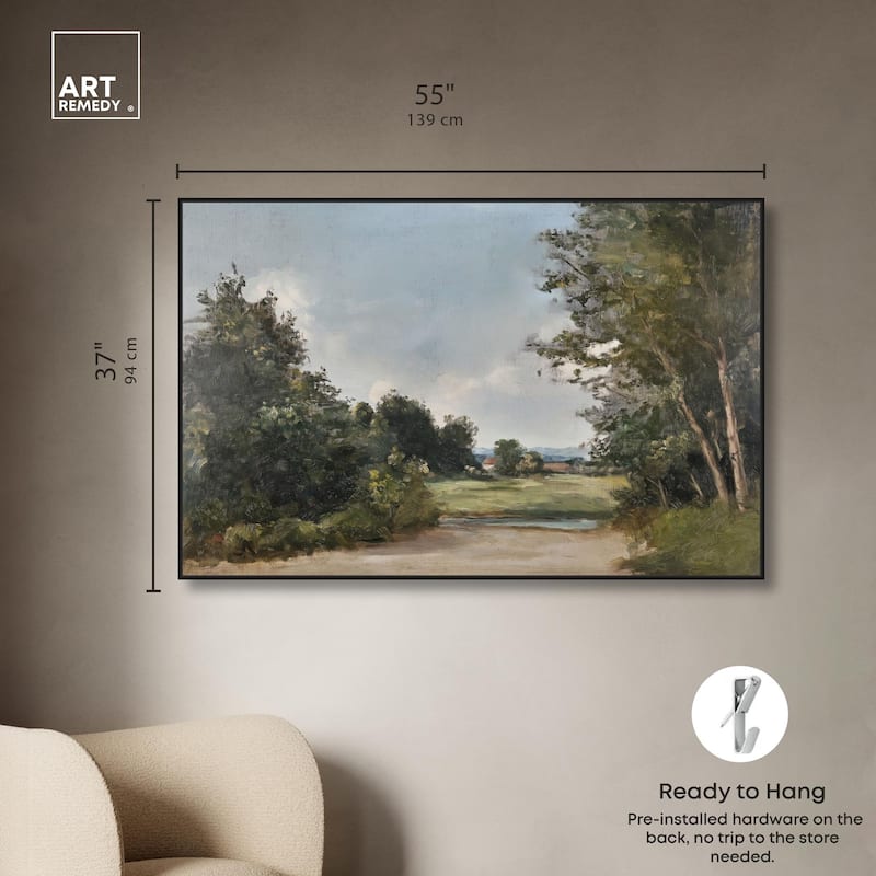 Hilltop Tower View II Canvas by Art Remedy