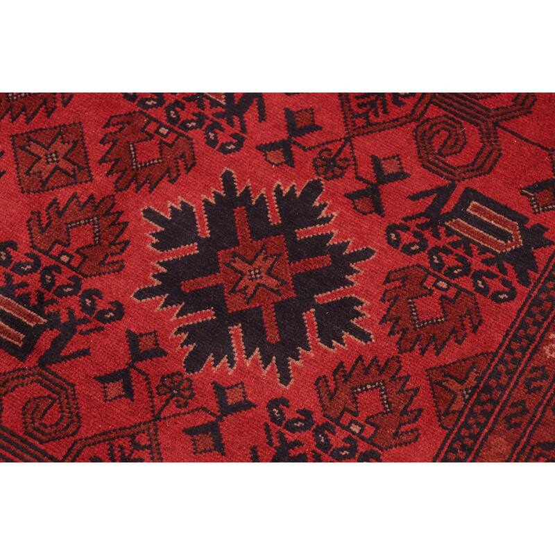 Rustic Biljik Khal Mohammadi Galilea Red/Blue Rug - 5'7'' x 7'8''