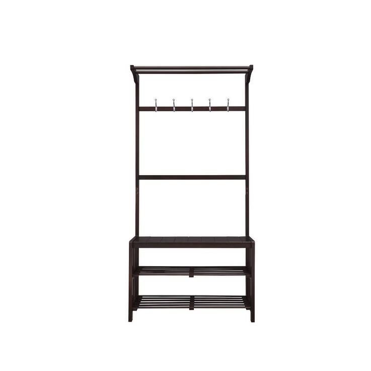 Espresso Hall Tree with Hooks, Bench Bed Bath & Beyond 35973480