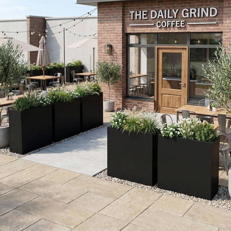 Metal Planters for Outdoor Plants Planter Box