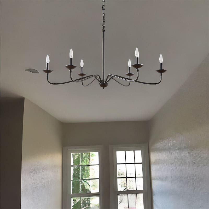 6-Light Modern Metal Chandelier