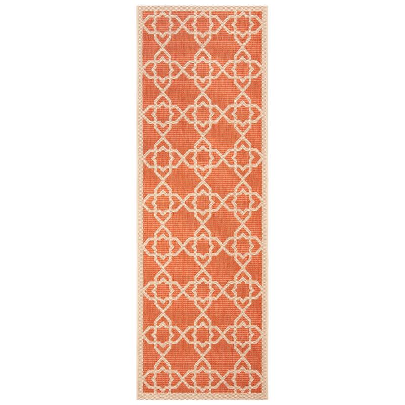 SAFAVIEH Courtyard Hanifa Trellis Indoor/ Outdoor Waterproof Patio Backyard Rug