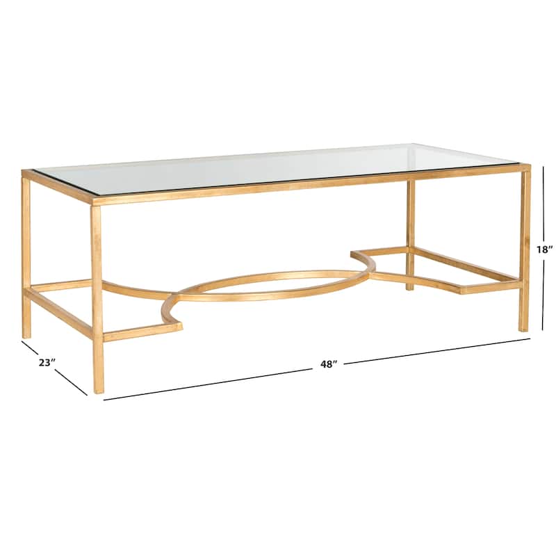 SAFAVIEH Inga Gold Coffee Table - 48" x 23" x 18"