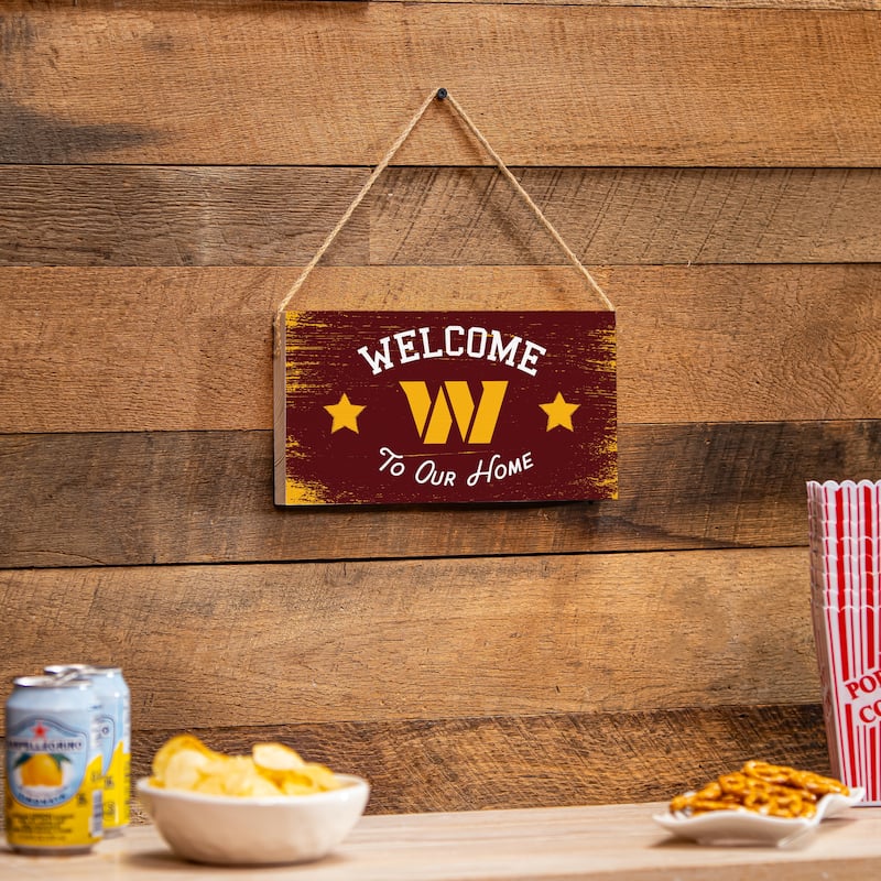 Washington Commanders Wooden Door Decor Wall Sign - Multi-Color - 6 x 11