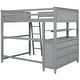 preview thumbnail 24 of 25, Full Size Loft Bed with 6 Storage Drawers, Desk, and Shelves
